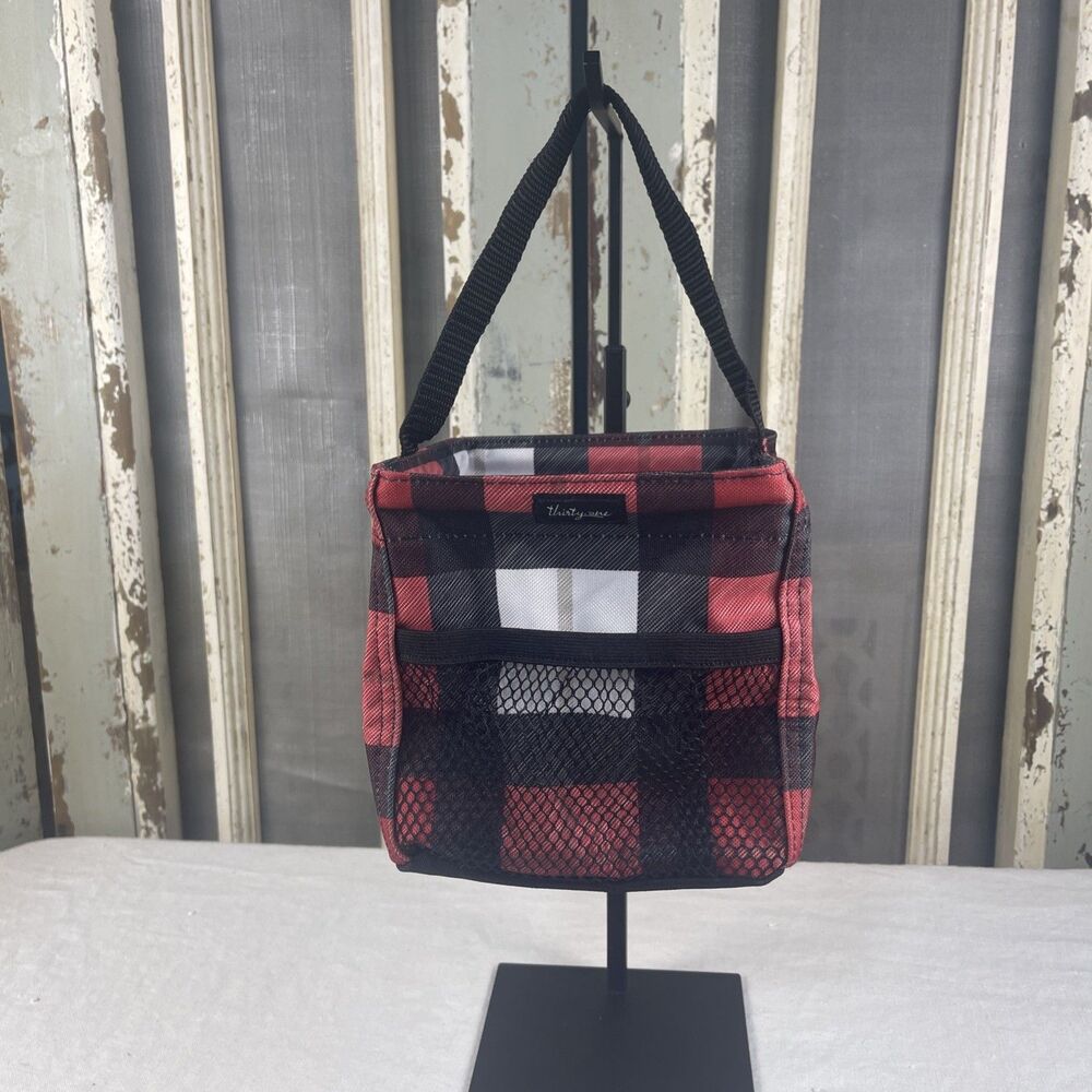 Thirty One Small Square Gift Bag Red & Black